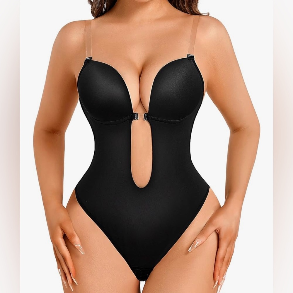 Black Plunge Bodysuit
